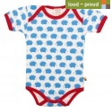 loud + proud - Bio Baby Body kurzarm mit Igel-Druck