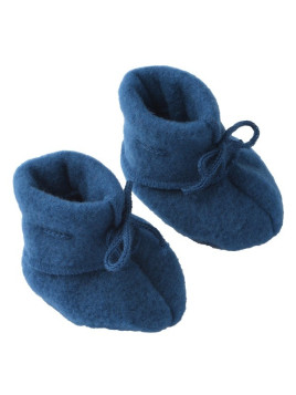 ENGEL - Bio Baby Fleece Schuhe, Wolle, blau