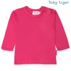 Toby tiger - Bio Baby Langarmshirt, rosa