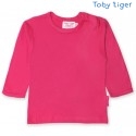 Toby tiger - Bio Baby Langarmshirt, rosa