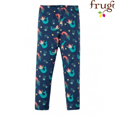 frugi - Bio Kinder Leggings "Libby" mit Meerjungfrauen-Motiv