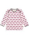 loud + proud - Bio Baby Langarmshirt mit Ameisen-Druck, orchidee