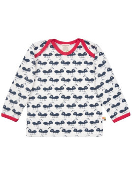 loud + proud - Bio Baby Langarmshirt mit Ameisen-Druck