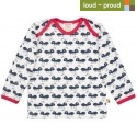 loud + proud - Bio Kinder Langarmshirt mit Ameisen-Druck, blau