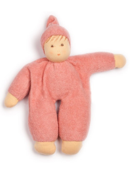 Nanchen Natur - Bio Baby Schmusepuppe 22cm, rosa
