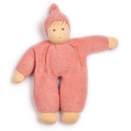 Nanchen Natur - Bio Baby Schmusepuppe 22cm, rosa