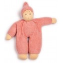 Nanchen Natur - Bio Baby Schmusepuppe 22cm, rosa