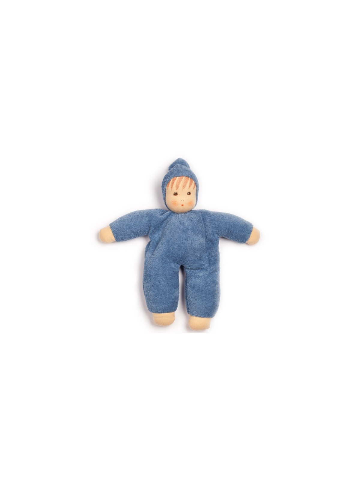 Nanchen Natur - Bio Baby Schmusepuppe 22cm, blau