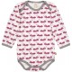 loud + proud - Bio Baby Body langarm mit Ameisen-Druck, orchidee