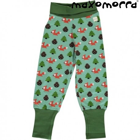 Maxomorra - Bio Baby Sweathose mit Eichhörnchen-Motiv