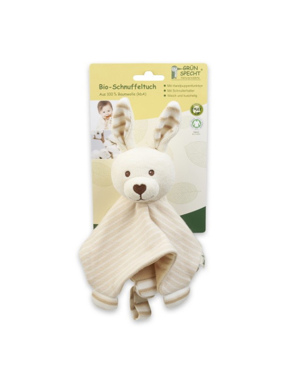 Grünspecht Naturprodukte - Bio Schnuffeltuch Hase