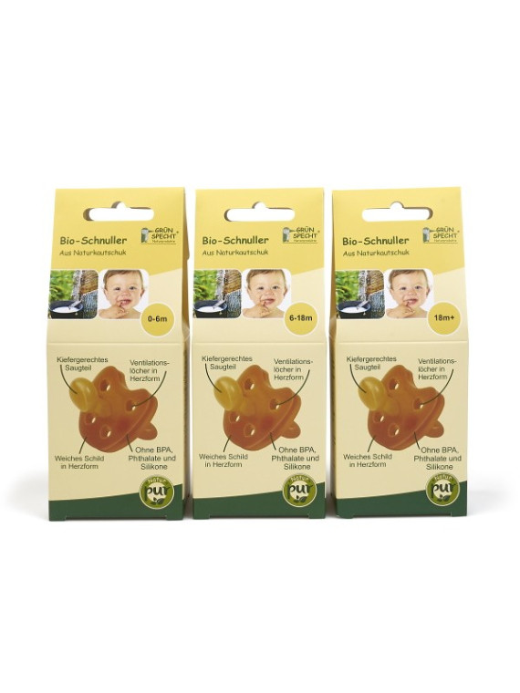 Grünspecht Naturprodukte - Bio Schnuller aus Naturkautschuk