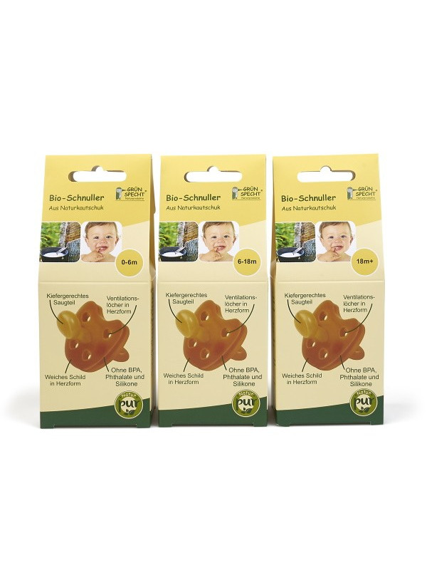 Grünspecht Naturprodukte - Bio Schnuller aus Naturkautschuk