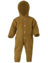 ENGEL - Bio Baby Fleece Overall mit Kapuze, Wolle, safran