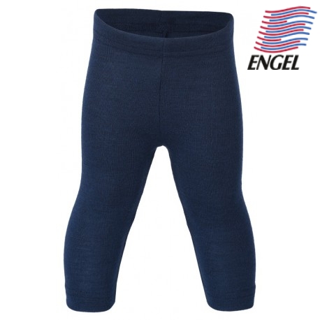 ENGEL - Bio Baby Leggings, Wolle/Seide, marine