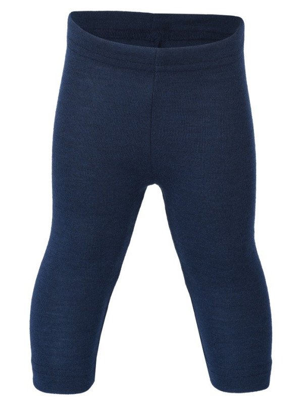 ENGEL - Bio Baby Leggings, Wolle/Seide, marine