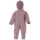 ENGEL - Bio Baby Fleece Overall mit Kapuze, Wolle, rosenrot