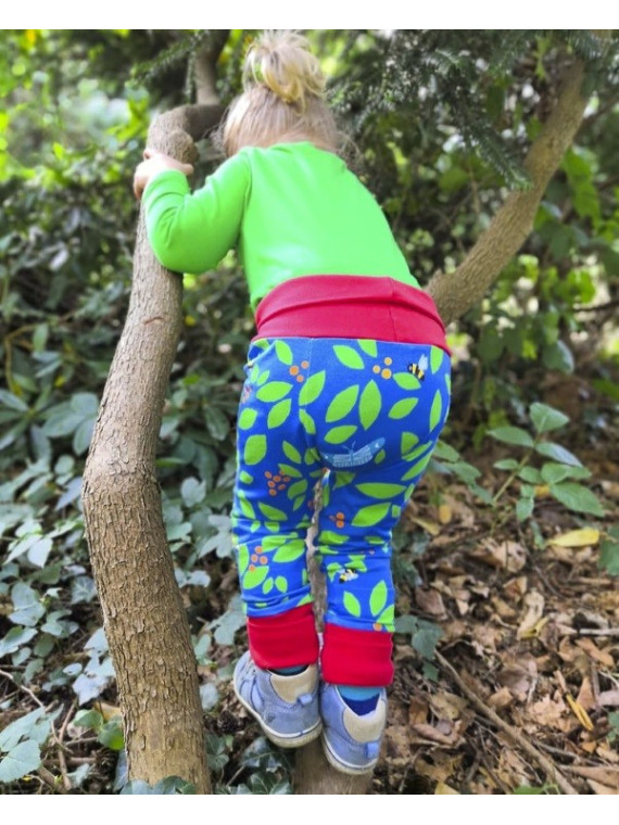 merle kids - Bio Kinder Leggings mit Beerenstrauch-Motiv