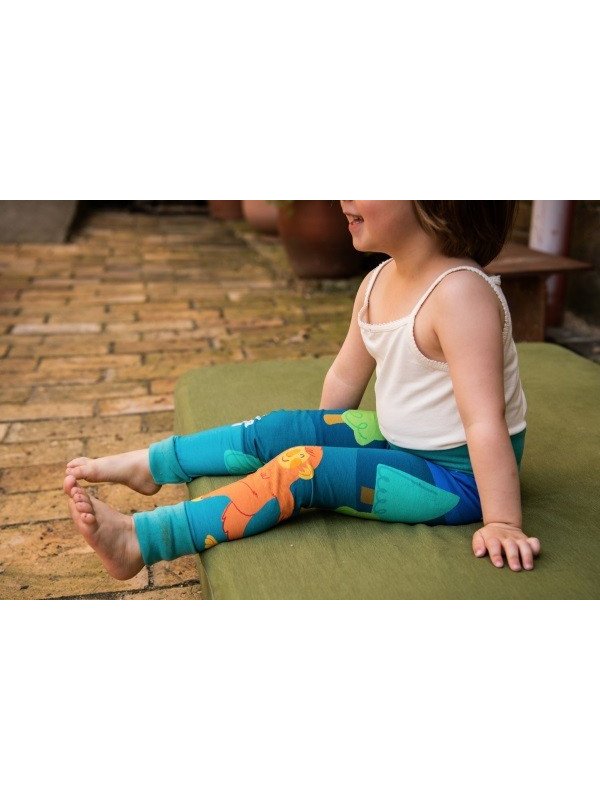 merle kids - Bio Kinder Leggings mit Yeti-Motiv