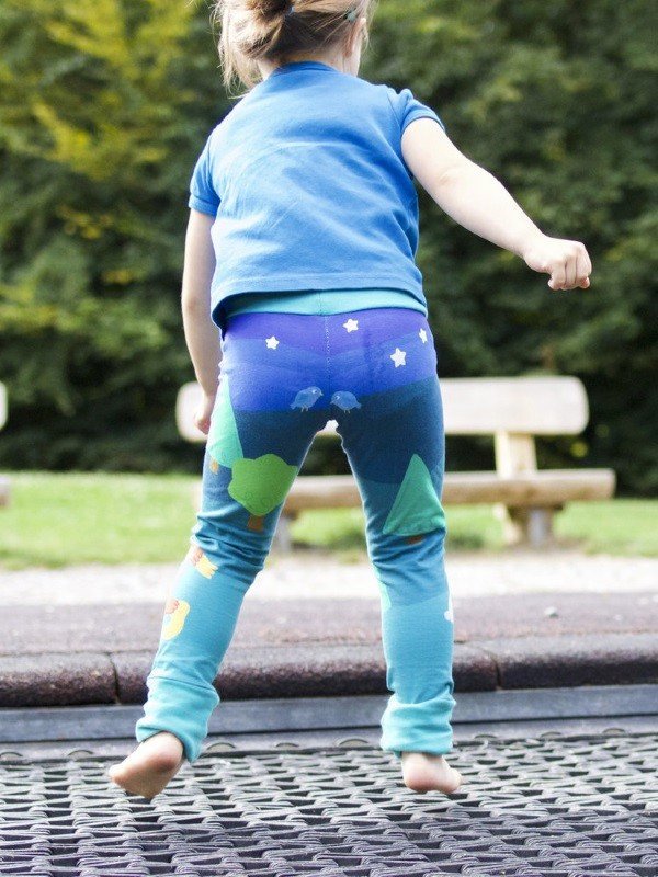 merle kids - Bio Kinder Leggings mit Yeti-Motiv
