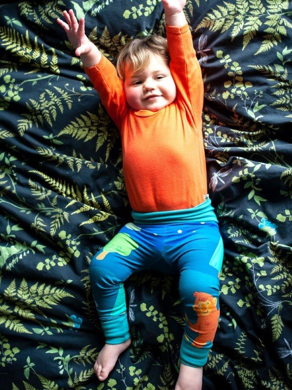 merle kids - Bio Kinder Leggings mit Yeti-Motiv