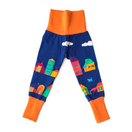 merle kids - Bio Kinder Leggings mit Nachtstadt-Motiv