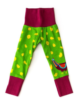 merle kids - Bio Kinder Leggings mit Küken-Motiv