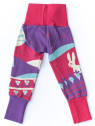 merle kids - Bio Kinder Strick Leggings mit Hasen-Motiv, lila