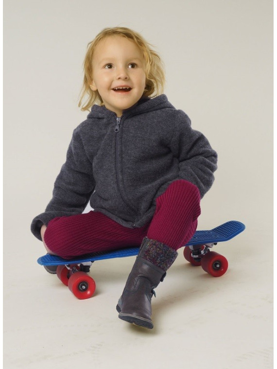 Reiff - Bio Kinder Strick Leggings Wolle burgund