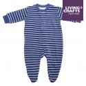 LIVING CRAFTS - Bio Baby Frottee Strampler, blau