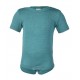 ENGEL - Bio Baby Body kurzarm, Wolle/Seide, eisvogel