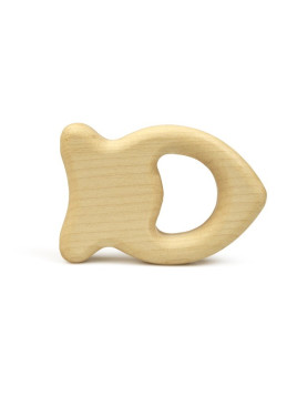 Grünspecht Naturprodukte - Baby Holz Edelsteinrassel Fisch