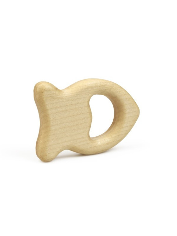 Grünspecht Naturprodukte - Baby Holz Edelsteinrassel Fisch