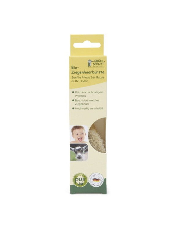 Grünspecht Naturprodukte - Bio Baby Ziegenhaarbürste