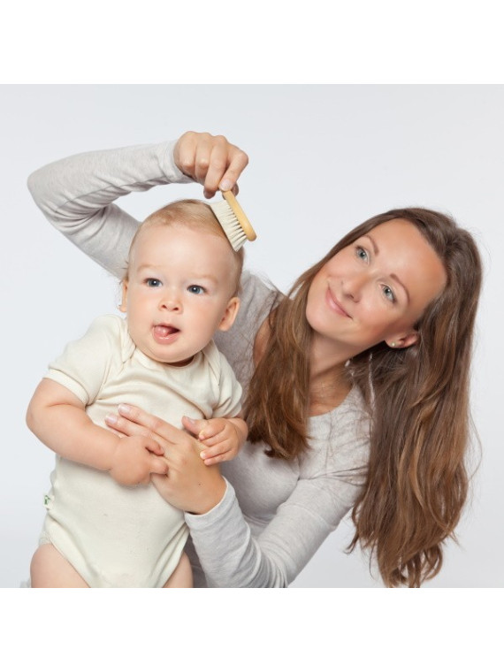 Grünspecht Naturprodukte - Bio Baby Ziegenhaarbürste
