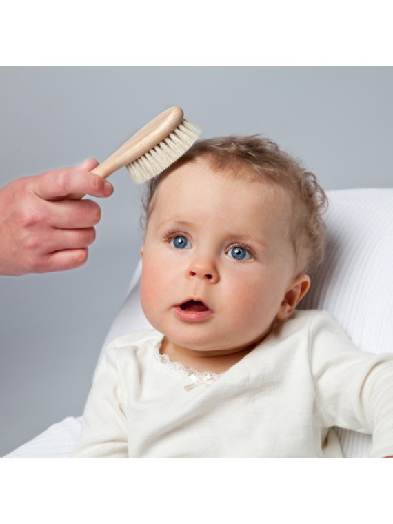 Grünspecht Naturprodukte - Bio Baby Ziegenhaarbürste