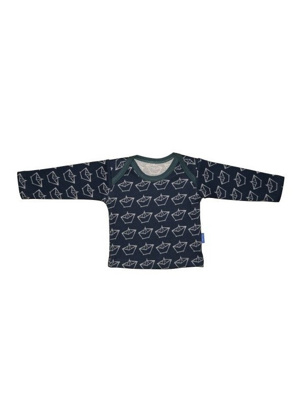 Holy Water - Baby Langarmshirt mit Papierboot-Motiv