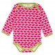 loud + proud - Bio Baby Body langarm mit Wal-Druck, rosenrot