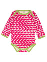 loud + proud - Bio Baby Body langarm mit Wal-Druck, rosenrot