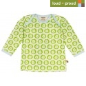 loud + proud - Bio Kinder Langarmshirt mit Löwen-Druck, limette