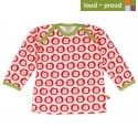 loud + proud - Bio Kinder Langarmshirt mit Löwen-Druck, rot