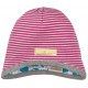 loud + proud - Bio Kinder Wende Mütze mit Streifen und Vogel-Druck, orchidee