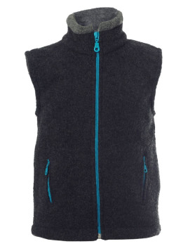 Reiff - Bio Kinder Fleece Weste, Wolle, anthrazit