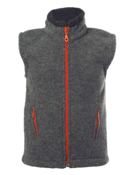 Reiff - Bio Kinder Fleece Weste, Wolle, fels