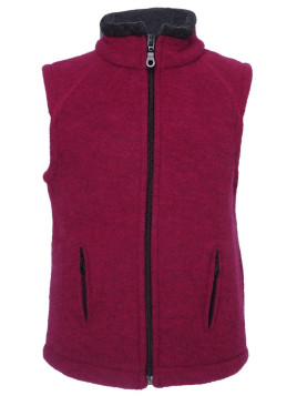 Reiff - Bio Kinder Fleece Weste, Wolle, beere