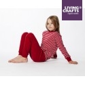 LIVING CRAFTS - Bio Kinder Schlafanzug langarm mit Streifen