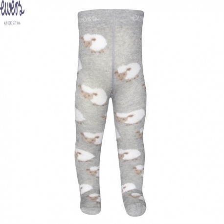 Ewers - Bio Baby Strumpfhose mit Schaf-Motiv, grau