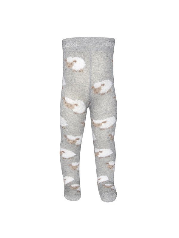 Ewers - Bio Baby Strumpfhose mit Schaf-Motiv, grau