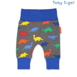Toby tiger - Bio Baby Sweathose mit Dino-Allover