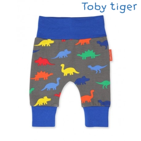 Toby tiger - Bio Baby Sweathose mit Dino-Allover